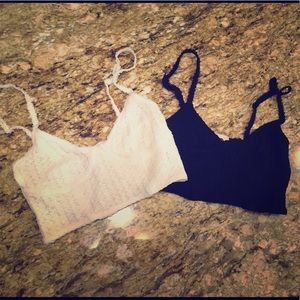 Black and Cream Bandeau Tops from Urban Outfitters